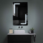 Specchio LED Verticale | Controllo tramite interruttore a muro | Luce bianca fredda - Reyze Serie Salono Modello 3